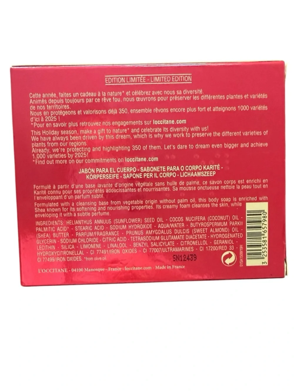 LOCCITANE limited edition